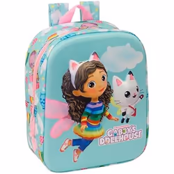 Sac à dos de crèche 3D GABBYS DOLLHOUSE - Adapté au chariot - Nettoyage facile - Enfant - Rose