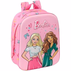 Sac à dos de crèche 3D Barbie - SAFTA - Adapté au chariot - Nettoyage facile - Enfant