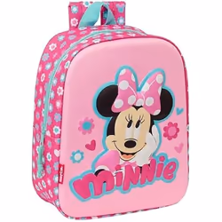 Sac à dos maternelle 3D SAFTA - MINNIE MOUSE - Rouge - Adapté au chariot