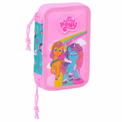 My Little Pony Plumier double Magic Rose Turquoise 12.5 x 19.5 x 4 cm 28 Pièces