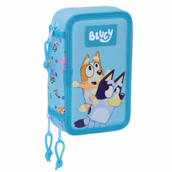 Trousse triple pour 36 pièces enfant Safta Bluey