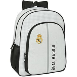 Sac à dos scolaire - Real Madrid - 1ère équipe 24/25 - Enfant - Adapté au chariot - Blanc
