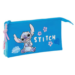 Trousse triple enfant Safta Disney Stitch Hawaii
