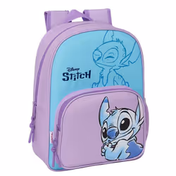 Sac à dos - Safta - Disney Stitch Sweet - Violet/Bleu - Adaptable au trolley - Bretelles ergonomiques