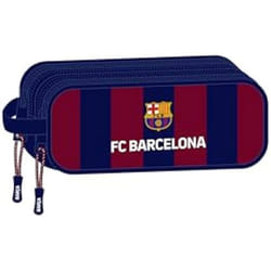 Trousse Double - SAFTA - F.C. Barcelona - Bleu - Synthétique - Pour Enfant