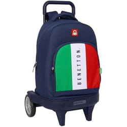 Sac à dos à roulettes - SAFTA - Benetton Flag - Compact évolution - Trolley inclus - Enfant