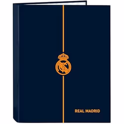 Classeur - SAFTA - Real Madrid 2ème équipe 24/25 - Couverture rigide - 4 anneaux - Bleu marine