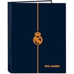 Classeur - SAFTA - Real Madrid 2ème équipe 24/25 - Couverture rigide - 4 anneaux - Bleu marine