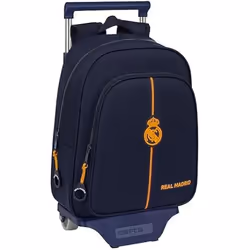 Sac à dos enfant - SAFTA - Real Madrid 2ème équipe 24/25 - Chariot inclus - Résistant - Confortable