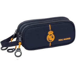 Trousse - SAFTA - Real Madrid 2ème équipe 24/25 - Triple Fermeture éclair - Confortable - Pour Enfants 5-14 Ans