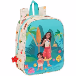 Sac à dos enfant - SAFTA - VAIANA - Beige/Bleu - 22x10x27 cm - Adaptable au chariot