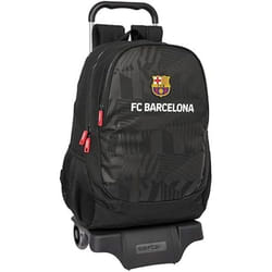 Sac à dos scolaire - SAFTA - F.C. Barcelone Black - Chariot inclus - Confortable - Résistant