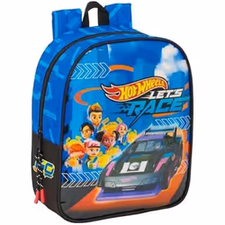 Sac à dos - SAFTA - HOT WHEELS LETS RACE - Adaptable au chariot - Confortable - Bleu