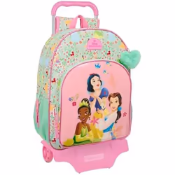 Sac à dos scolaire - SAFTA - PRINCESAS DISNEY BLOOM - Grand format - Avec chariot - Rose