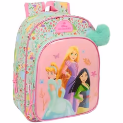 Sac à dos - SAFTA - PRINCESAS DISNEY BLOOM - Adaptable au chariot - Nettoyage facile - Rose