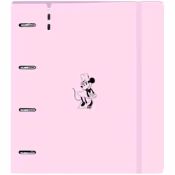 Classeur - SAFTA - Minnie Mouse Naive - 4 anneaux de 35 mm - 100 feuilles A4 - Idéal pour enfants