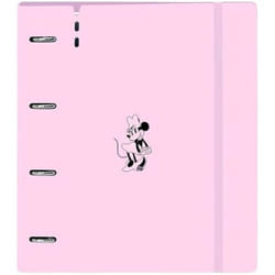 Classeur - SAFTA - Minnie Mouse Naive - 4 anneaux de 35 mm - 100 feuilles A4 - Idéal pour enfants