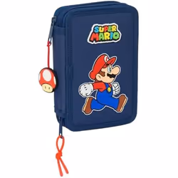 Trousse scolaire - SAFTA - SUPER MARIO TRICK - 29 outils - Confortable - Enfants 5-14 ans