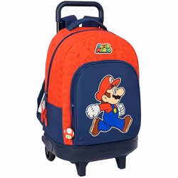 Sac à Dos à roulettes - SAFTA - Super Mario - Compact - Amovible - Confortable