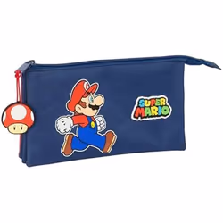 Trousse triple - SAFTA - SUPER MARIO TRICK - Confortable - Polyvalente - Enfants scolaires