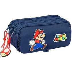 Trousse Triple - SAFTA - Super Mario Trick - Confortable - Synthétique - Enfants
