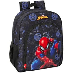 Sac à dos scolaire - SAFTA - Spiderman - Adaptable au chariot - Confortable - Noir