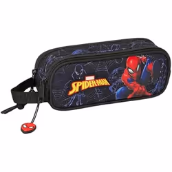 Trousse Double Enfant - SAFTA - Spiderman Attack - Confortable - Polyvalente - Rouge/Bleu