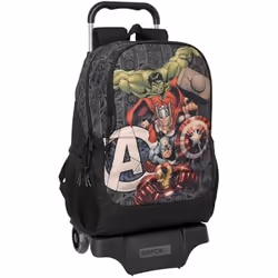 Sac à dos scolaire avec chariot - SAFTA - Avengers - Confortable - Polyvalent - Mixte