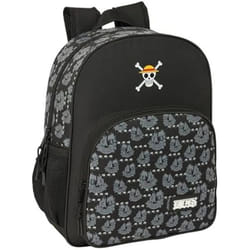Sac à dos scolaire - SAFTA - One Piece Pirates - Adaptable au chariot - Confortable - Noir