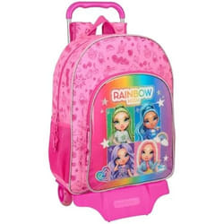 Sac à dos scolaire - SAFTA - RAINBOW HIGH SHINE - Multicolore - Avec chariot - Enfant