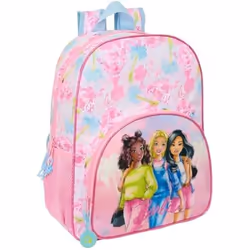 Sac à dos scolaire - SAFTA - BARBIE PAINTERLY - Rose - Adaptable au chariot - Tendance