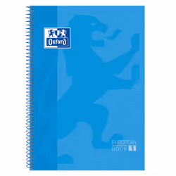 Oxford Europeanbook 1, Image, Bleu, A4+, 80 feuilles, Papier quadrillé, Couverture souple