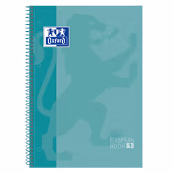 Oxford Europeanbook 1, Image, Couleur menthe, A4+, 80 feuilles, Papier quadrillé, Couverture souple