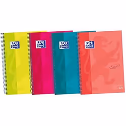 Cahier - Oxford - Pack de 5 - Spirale - Couverture extra rigide - A4/210 x 297 mm
