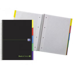 Oxford Europeanbook 5 bloc-notes A4+ 100 feuilles Noir, Vert