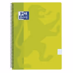 Oxford 400093619, Image, Citron vert, 80 feuilles, Papier quadrillé, Couverture rigide, Universel