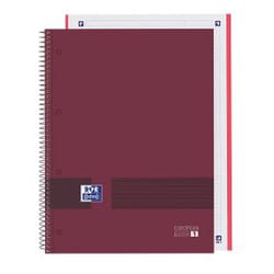 Oxford 400159030 bloc-notes A4+ 80 feuilles Bourgogne