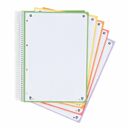 Oxford Lagoon EuropeanBook 5 bloc-notes A4+ 120 feuilles Couleurs assorties