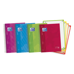 Oxford Europeanbook 4 bloc-notes A5 120 feuilles Couleurs assorties