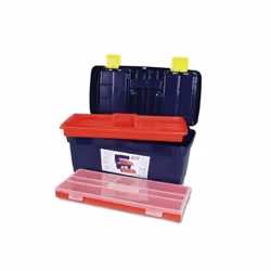 Boîte à outils - ELECTRALINE - 116001 - 500 x 258 x 255 mm - 3 compartiments - Couleur bleue