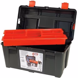 Boîte à outils plastique - noir - 45 cm