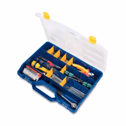 Tayg 147005 boite à outils Plastique Bleu, Transparent, Jaune