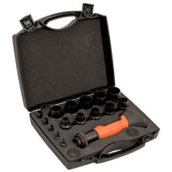 Jeu de découpe-joints interchangeables 3 mm-30 mm - 16 pcs/mallette en plastique - Bahco