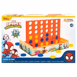 Jeu de société Cuatro en Raya - Marvel - Spidey - Bois - Pour enfants dès 3 ans