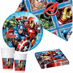 Service de table pour enfants - DISNEY - Avengers - 8 personnes - Multicolore - Plastique et papier