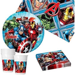 Service de table pour enfants - DISNEY - Avengers - 8 personnes - Multicolore - Plastique et papier