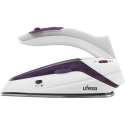 Ufesa PV0500 fer à repasser Fer à repasser à sec ou à vapeur Semelle en acier inoxydable 1100 W Violet, Blanc