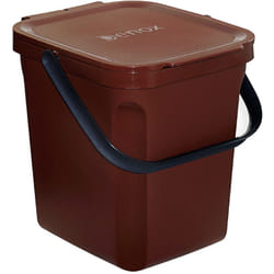 Denox - Seau Poubelle compost Organique 10 litres, Marron, 235 x 265 x 285 mm