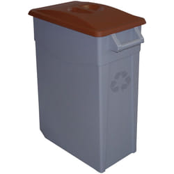 Conteneur Zeus Fermé, 65 l, Marron Polypropylène, Unique - Brown - Denox