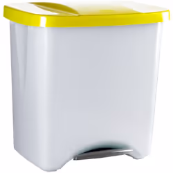 POUBELLE À PÉDALE ÉCOLOGIQUE 50L COUVERCLE DENOX